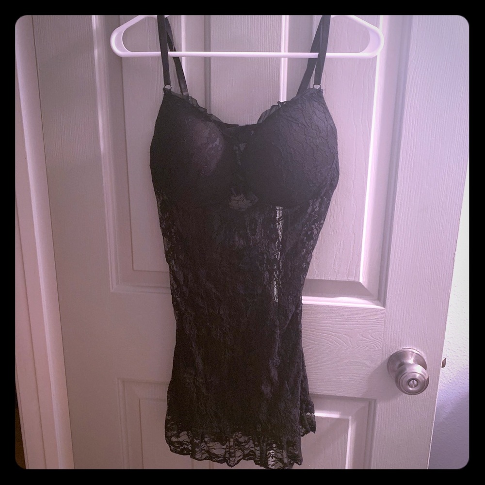 Sexy Black Lace Chemise